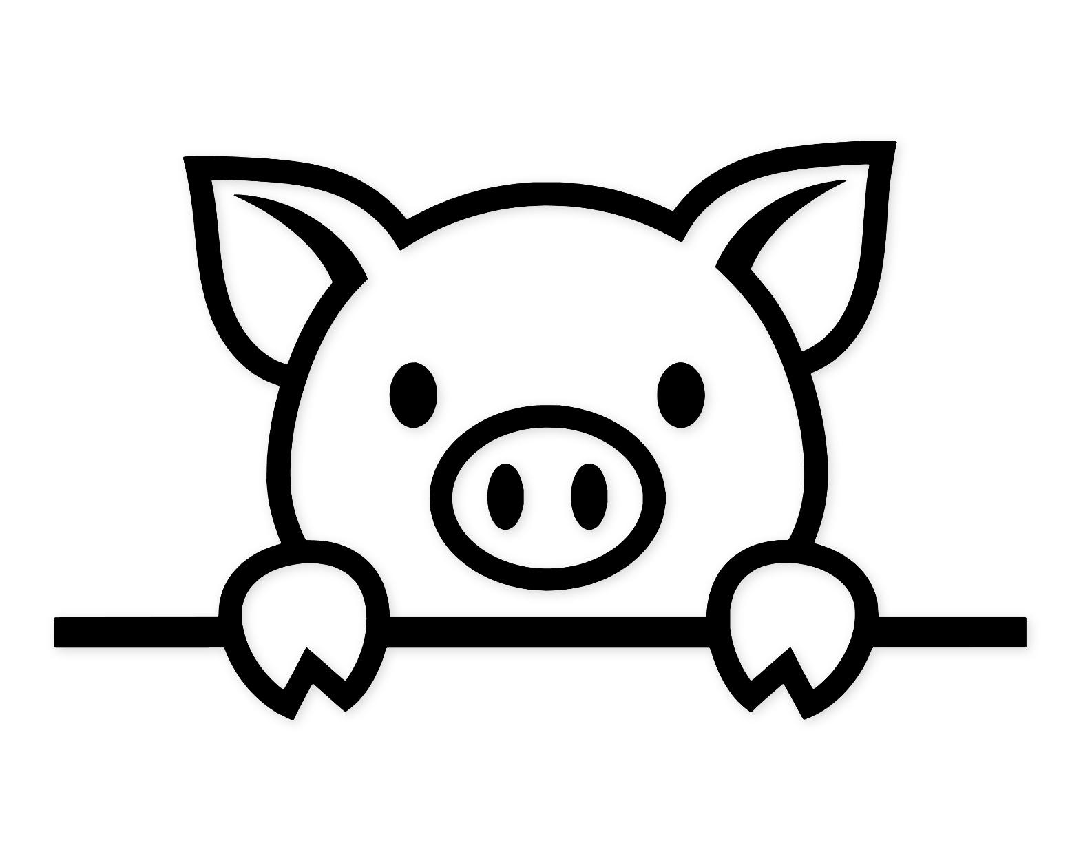 Pig Outline Svg Png: Cut Ready Digital Design For Cricut Silhouette
