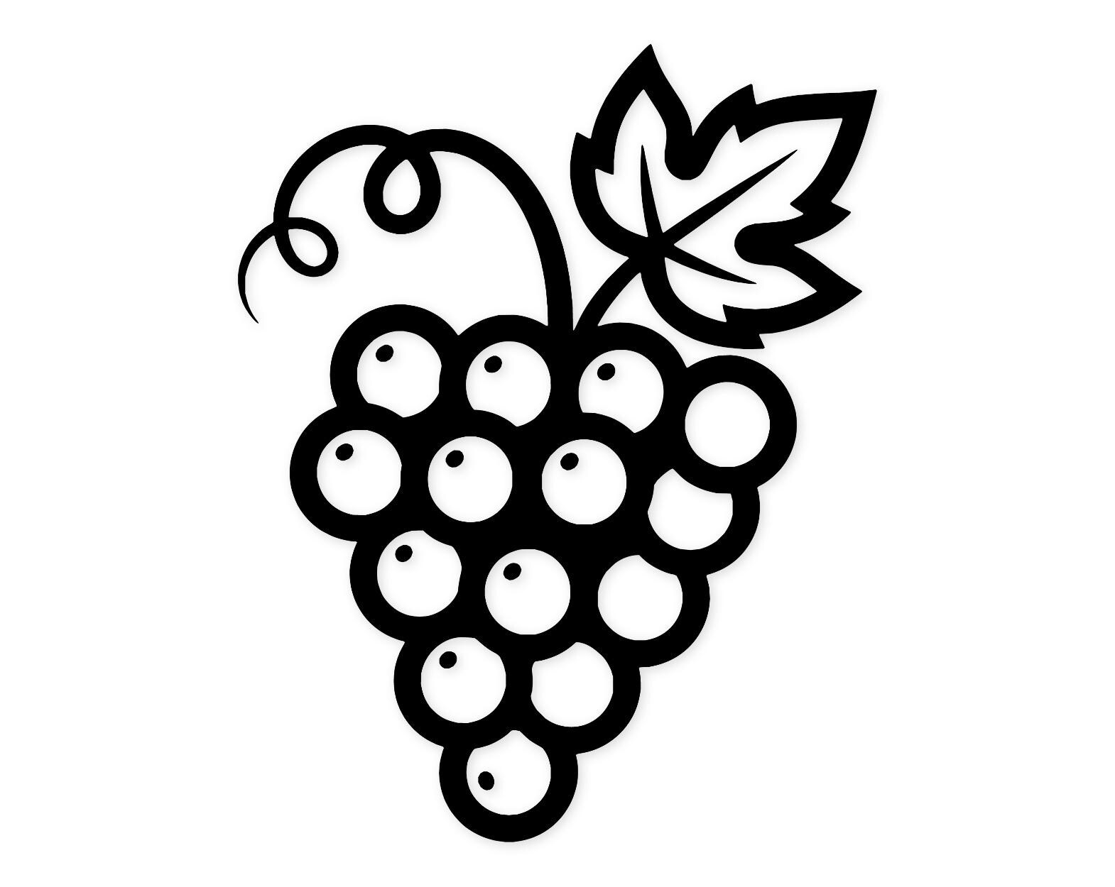 Grapes Cluster Svg Png: Cut Ready Digital Design For Cricut Silhouette