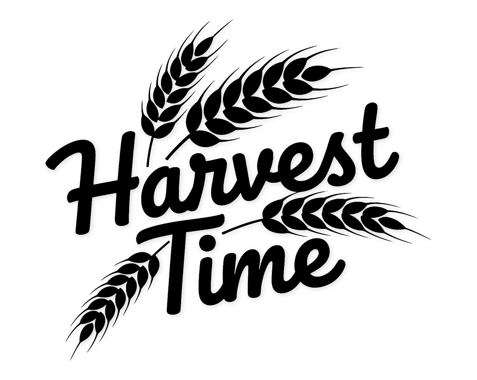 Harvest Time Svg Png: Bold Clean Outline For Crafting