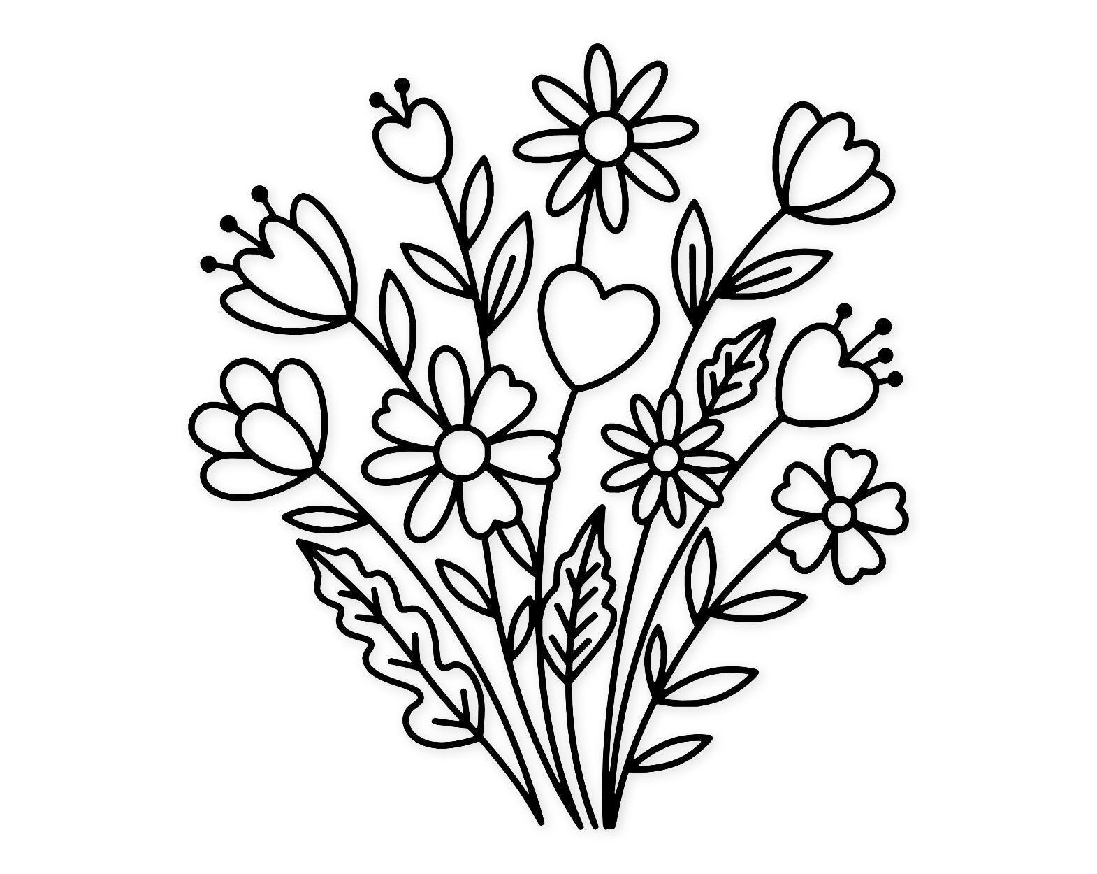 Flower Patch Svg Png: Cut Ready Digital Design For Cricut Silhouette