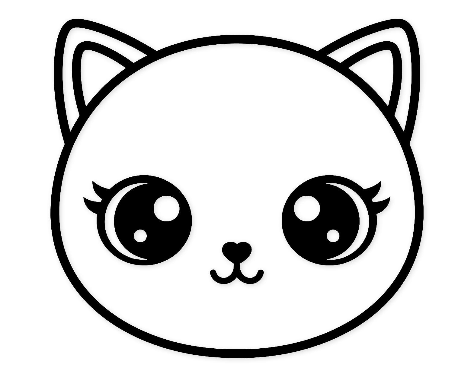 Kawaii Kitty Svg Png: Bold Clean Design For Cricut & Silhouette
