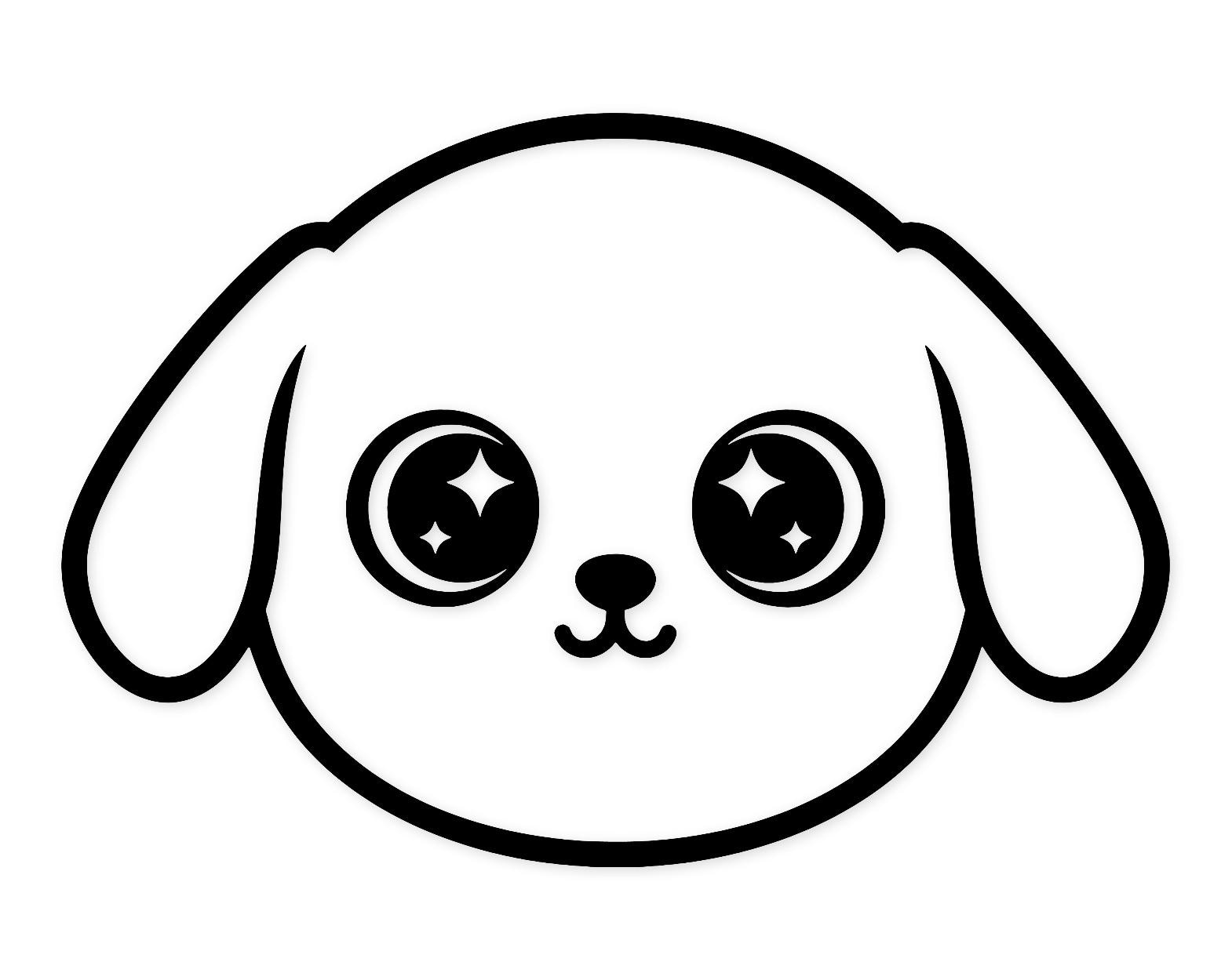 Kawaii Puppy Face Svg Png: Cute Digital Design For Stickers