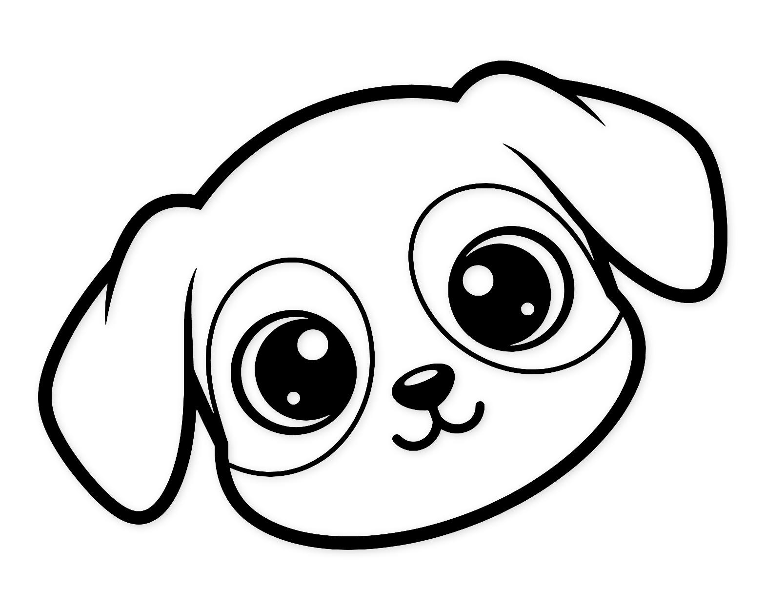 Kawaii Puppy Face Svg Png: Cut Ready Digital Design For Cricut Silhouette