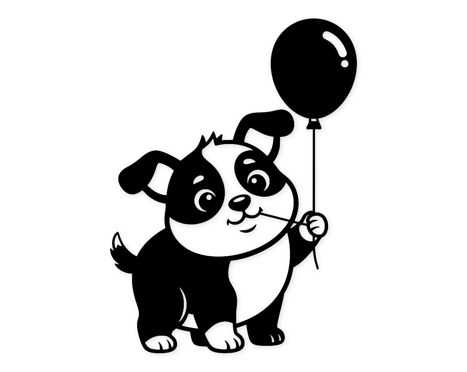 Kawaii Puppy Balloon Svg Png: Cute Dog Design For Celebrations