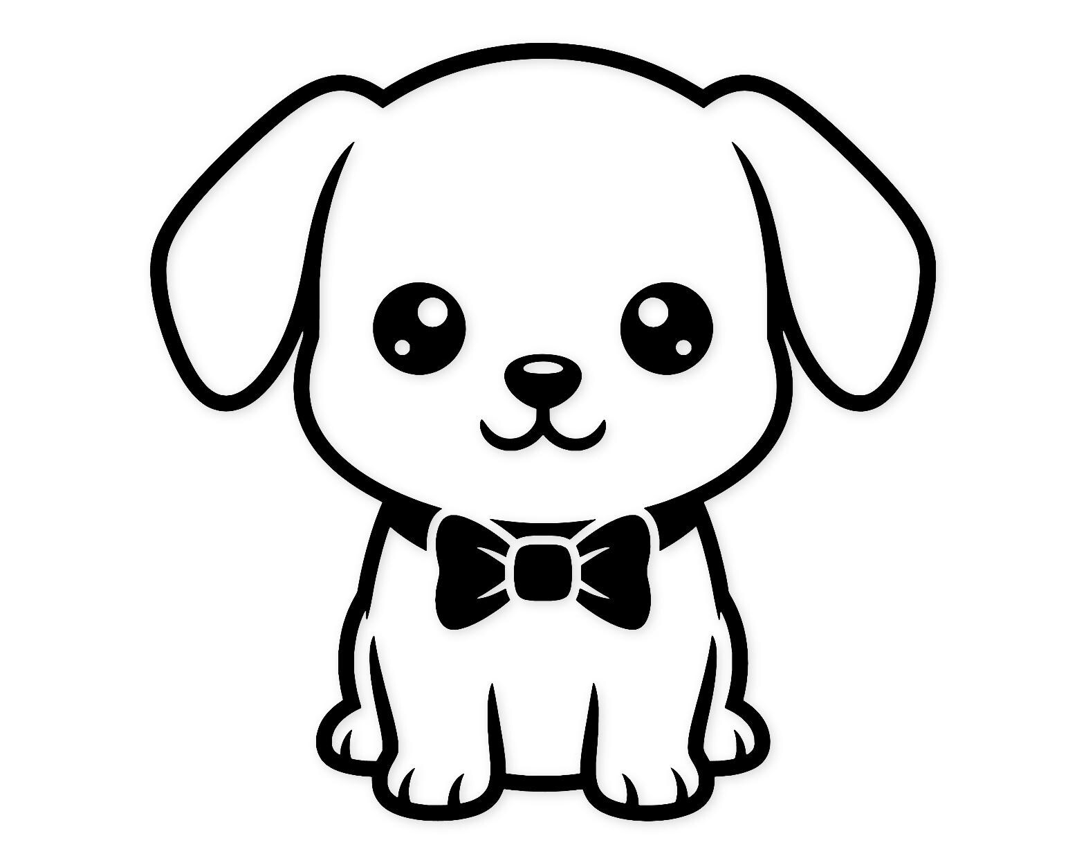Puppy With Bowtie Svg Png: Cute Digital Design For Cut Files