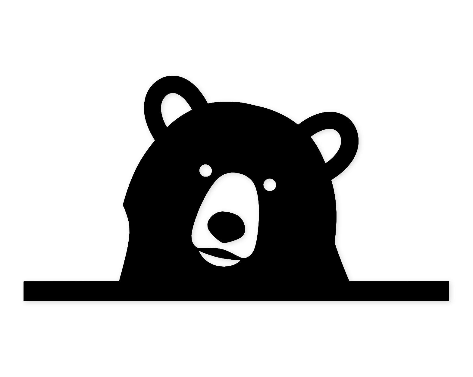Bear Peeking Over Svg Png: Bold Cut File For T-Shirts