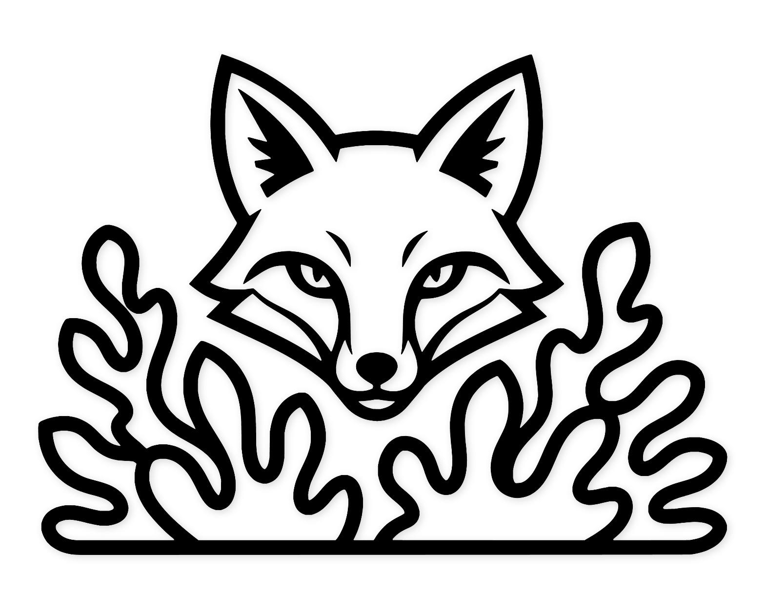 Fox In Bush Svg Png: Cut Ready Digital Design For Cricut Silhouette