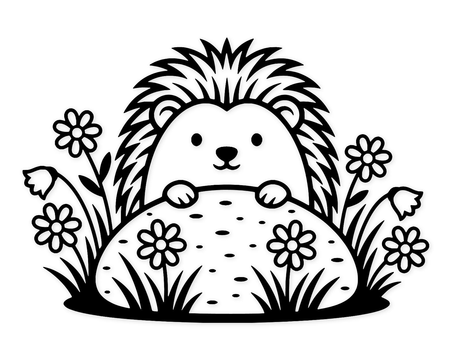 Peeking Over Hedgehog Svg Png: Cut Ready Digital Design For Cricut Silhouette
