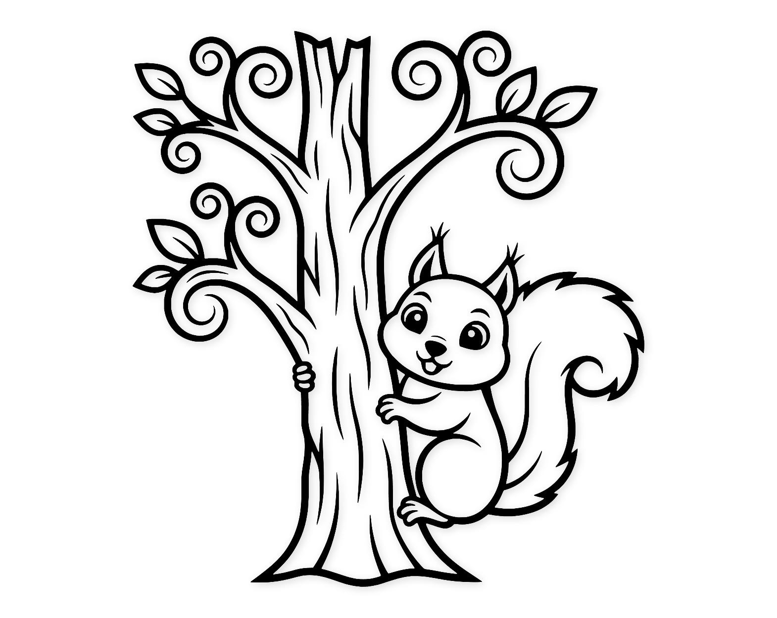 Peeking Squirrel Svg Png: Clean Outline For Crafts