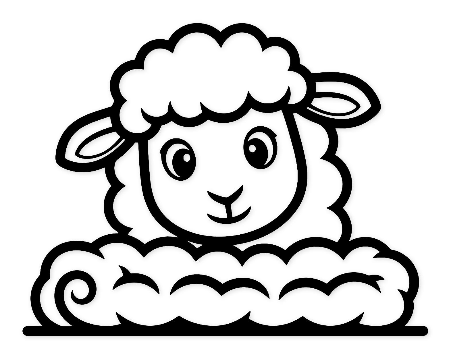 Sheep Woolly Peek Svg Png: Cut Ready Digital Design For Cricut Silhouette