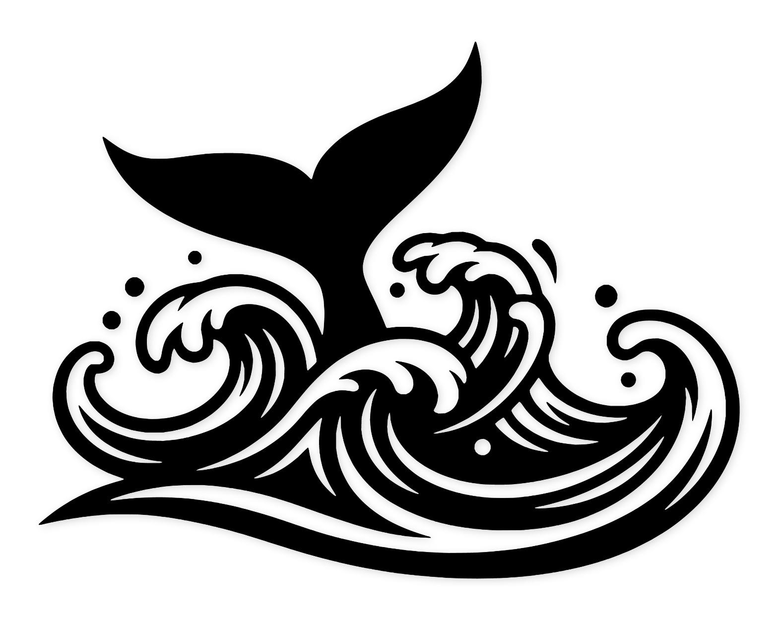 Whale Tail Svg Png: Bold High Contrast Design For Home Décor