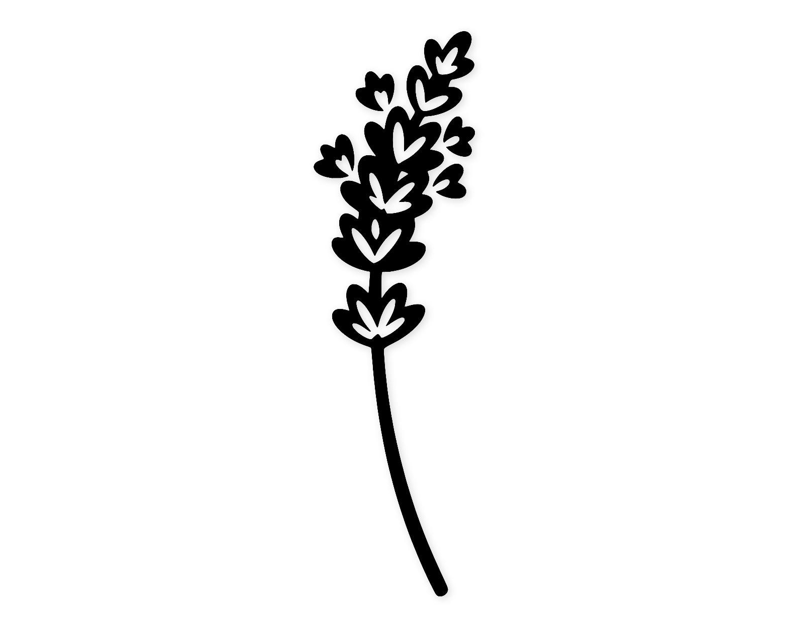 Lavender Stem Icon Svg Png: Cut Ready Digital Design For Cricut Silhouette