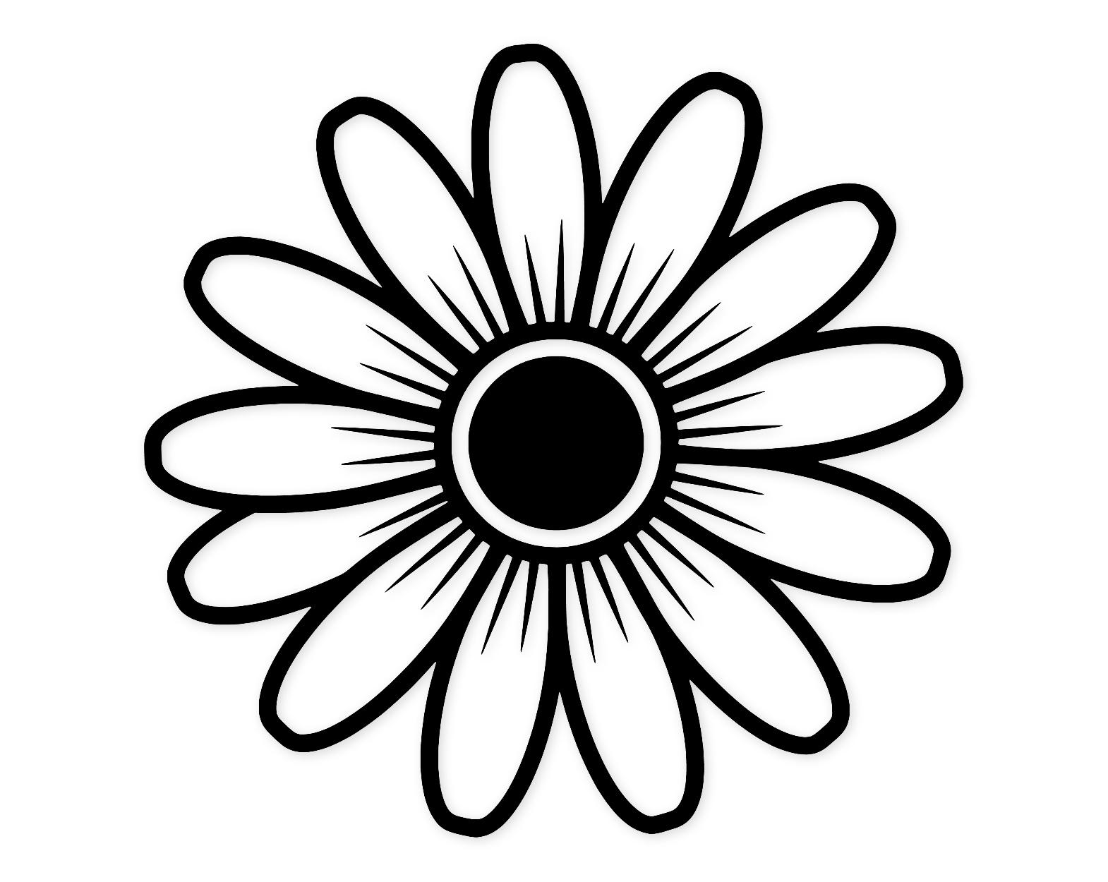 Minimal Daisy Svg Png: Cut Ready Digital Design For Cricut Silhouette