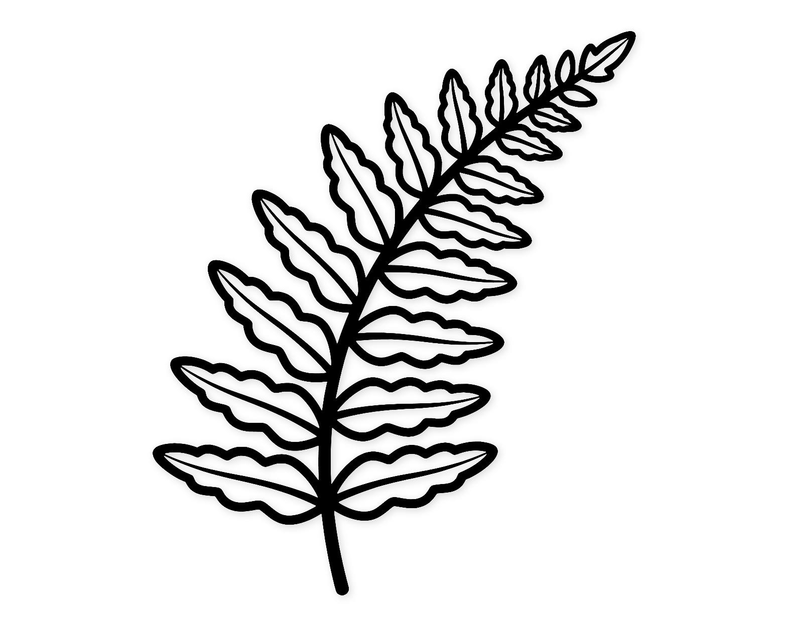 Simple Fern Icon Svg Png: Cut Ready Digital Design For Cricut Silhouette