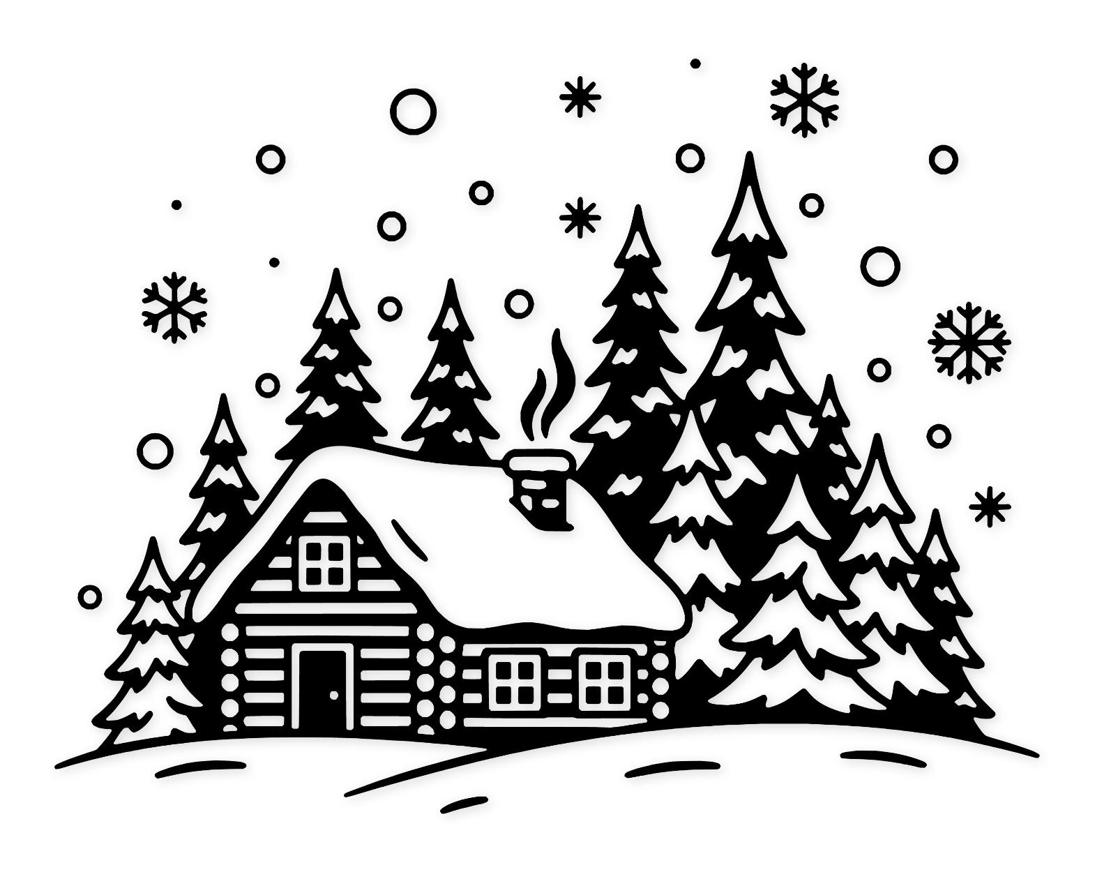 Winter Wonderland Scene Svg Png: Elegant Digital Design For Crafts