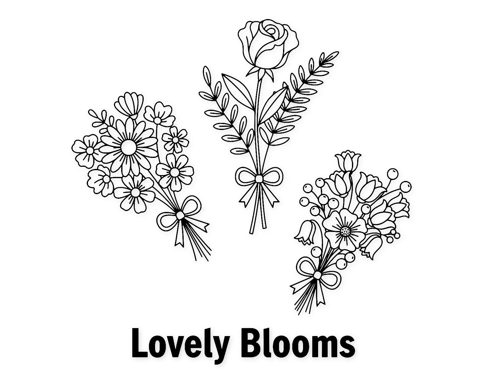 Lovely Blooms Svg Png: Elegant Floral Cut File For Crafts