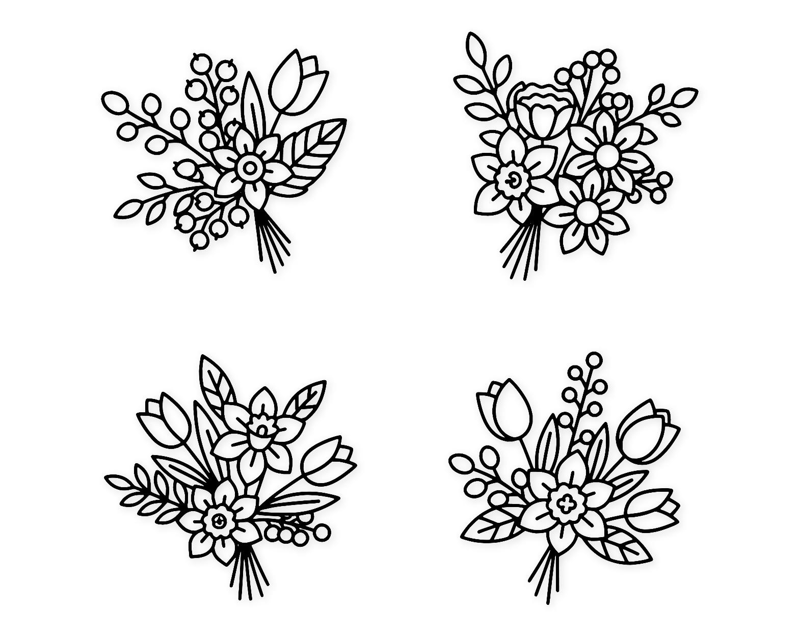 Blooming Seasons Svg Png: Bold Floral Cut File For Home Decor