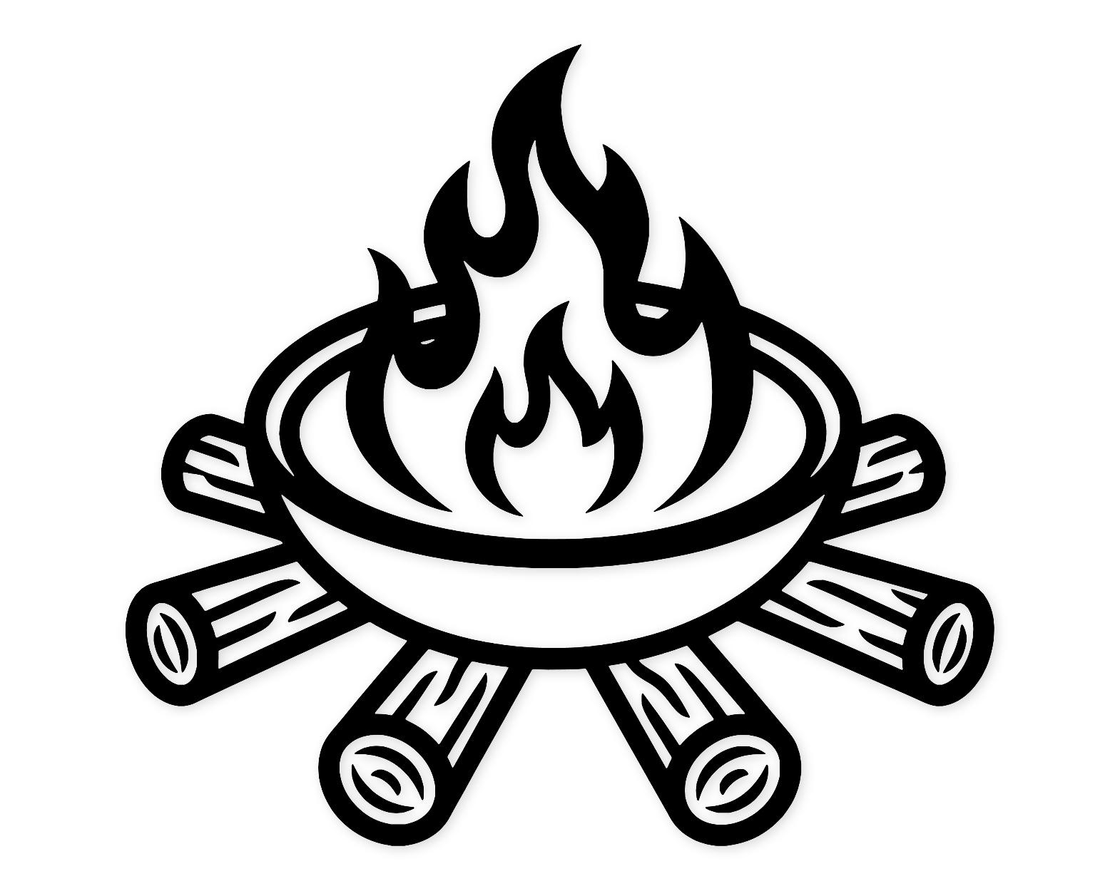 Fire Pit Scene Svg Png: Bold Clean Design For T-Shirts