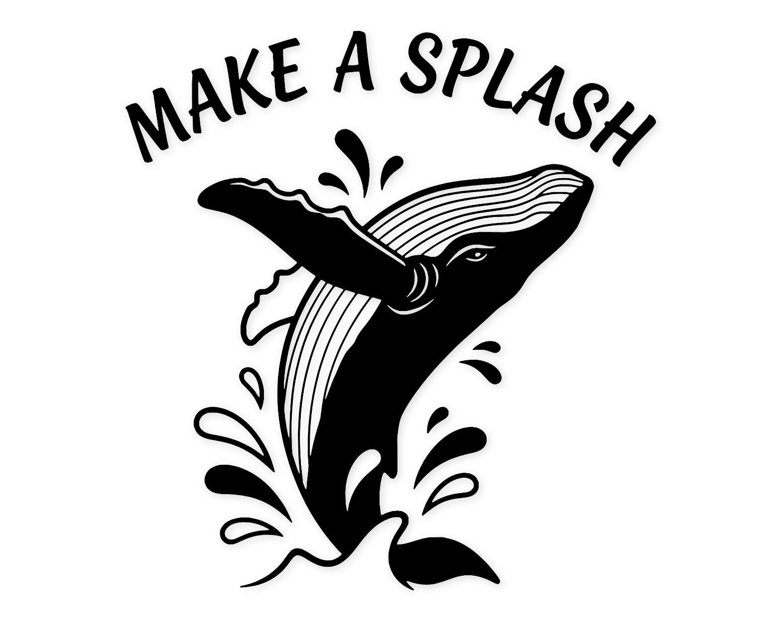 Whale Waves Svg Png: Cut Ready Digital Design For Cricut Silhouette