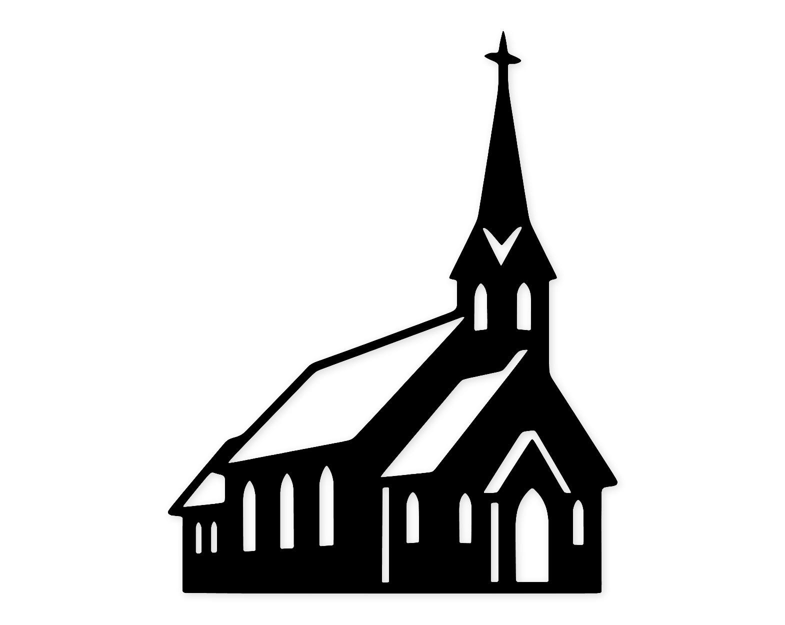 Church Icon Svg Png: Bold Line Design For Wall Art