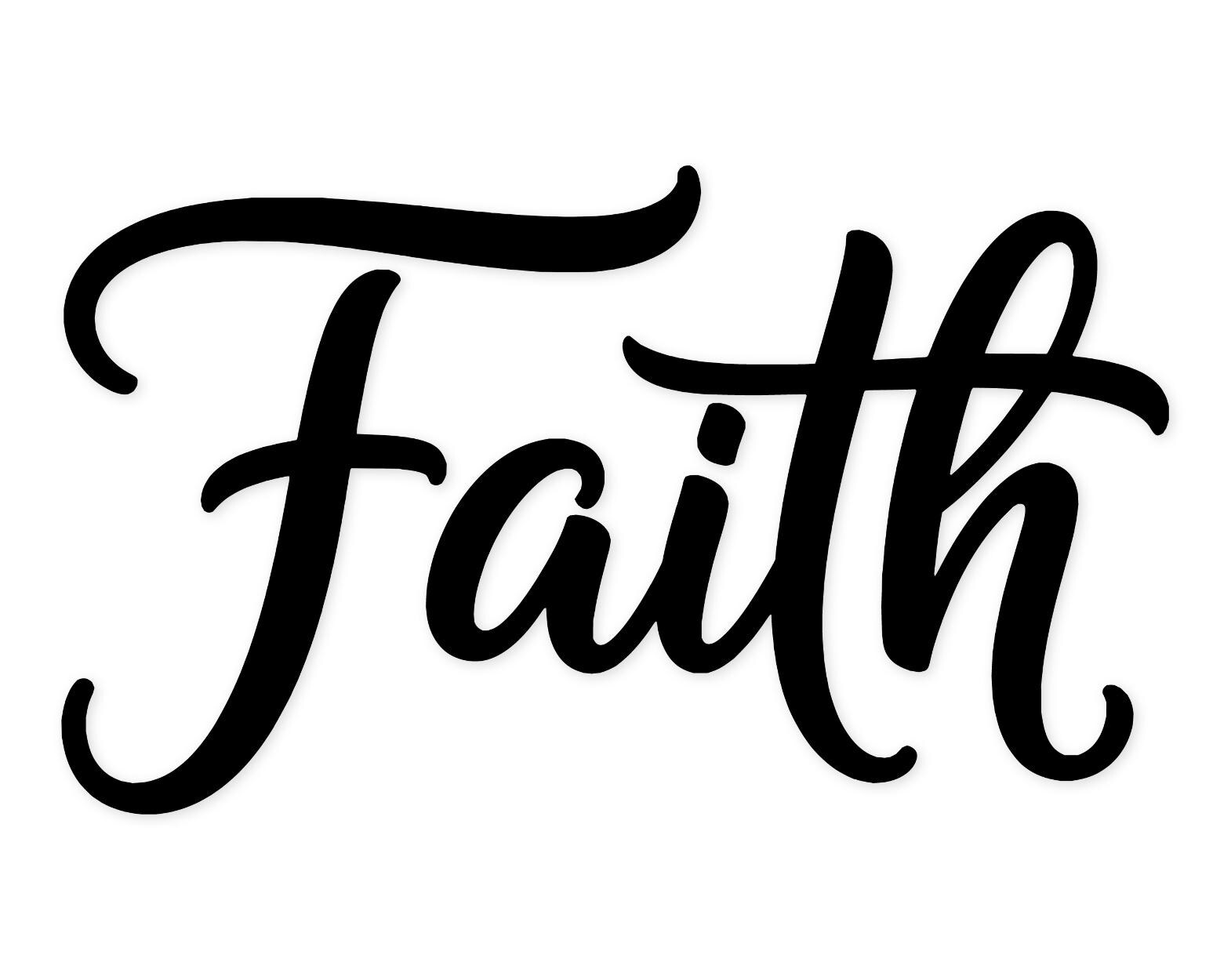 Faith Typography Svg Png: Hand-Lettered Design For Crafts