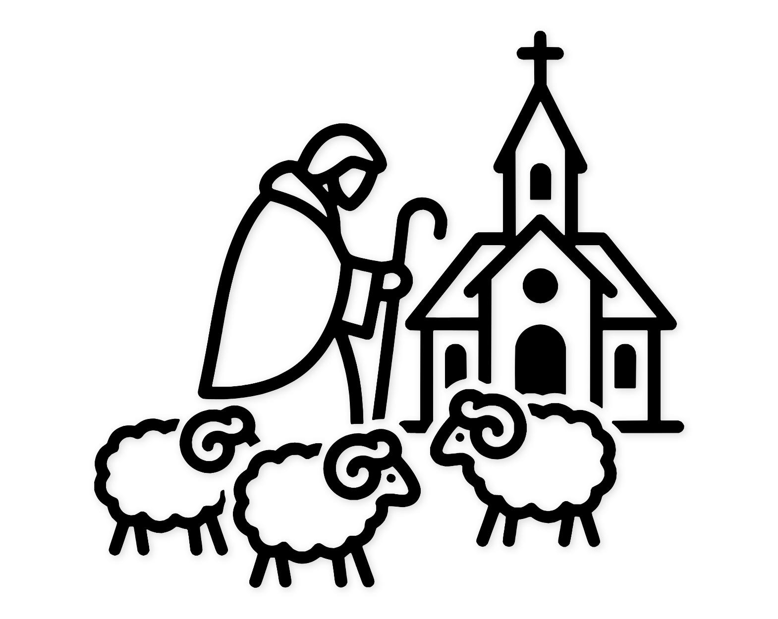 Shepherd And Sheep Svg Png: Cut Ready Digital Design For Cricut Silhouette