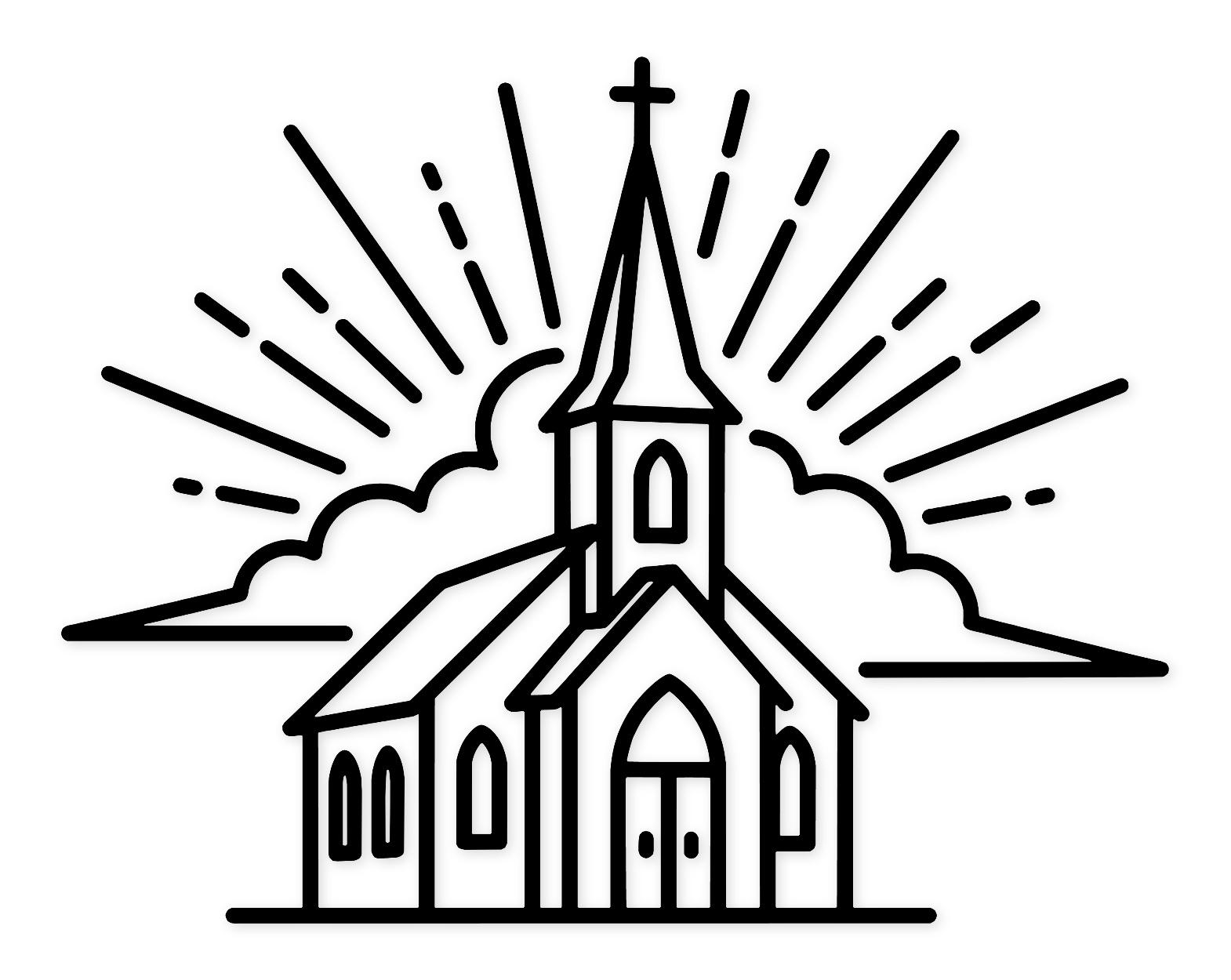 Divine Light Scene Svg Png: Bold High Contrast Design For Wall Art