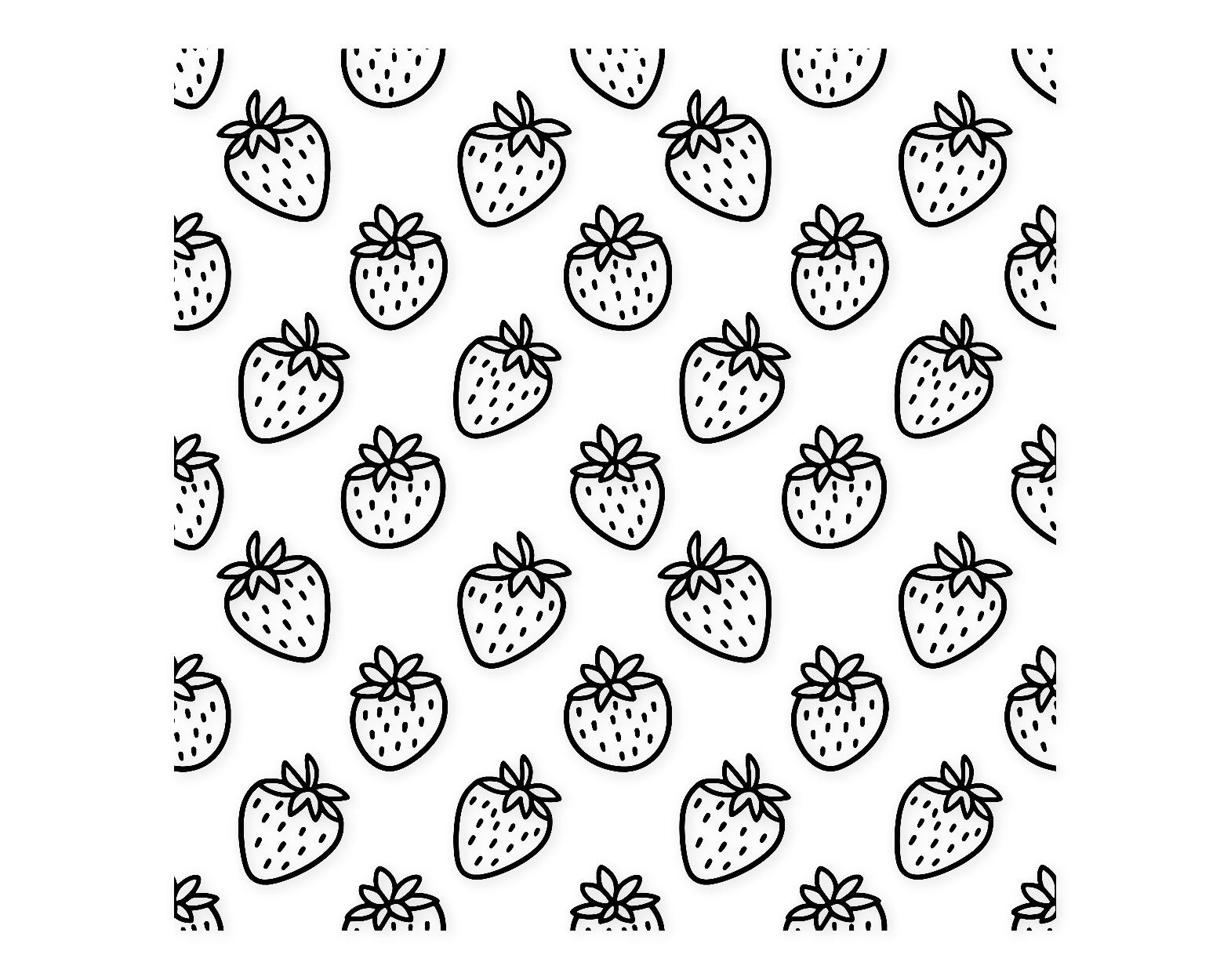 Stylized Strawberry Pattern Svg Png: Cut Ready Digital Design For Cricut Silhouette